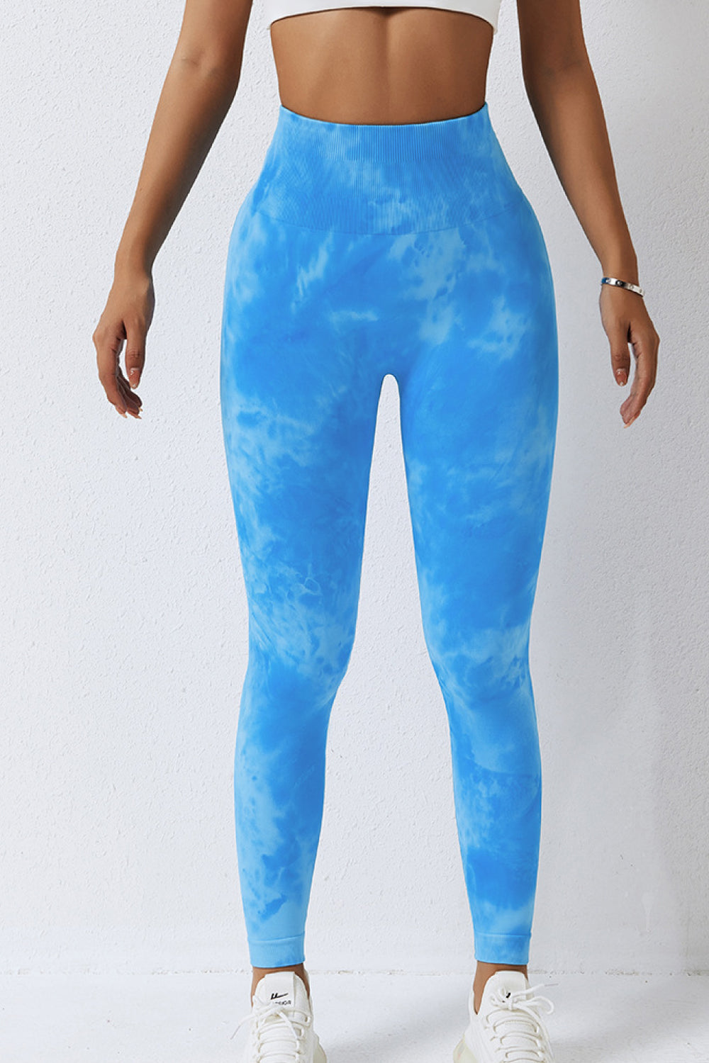 high waist tie-dye long sports pants