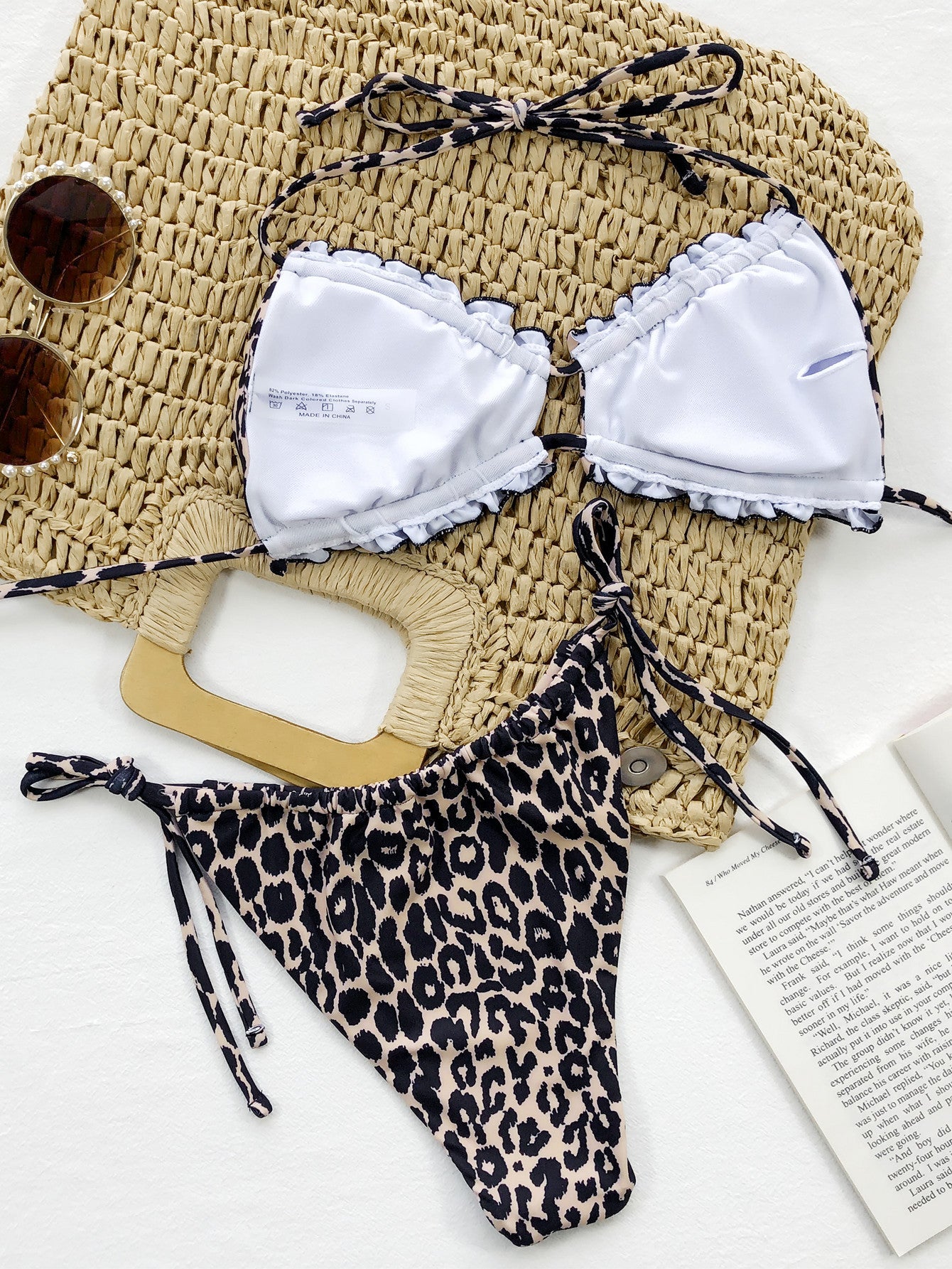 frill trill halter neck bikini set