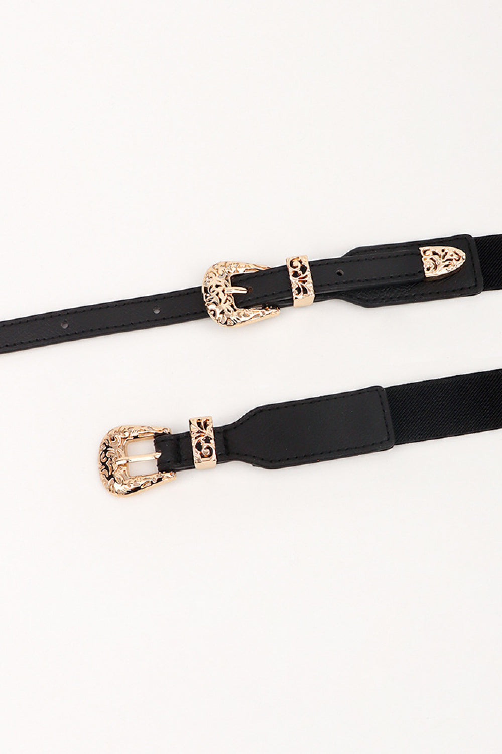 double buckle elastic belt