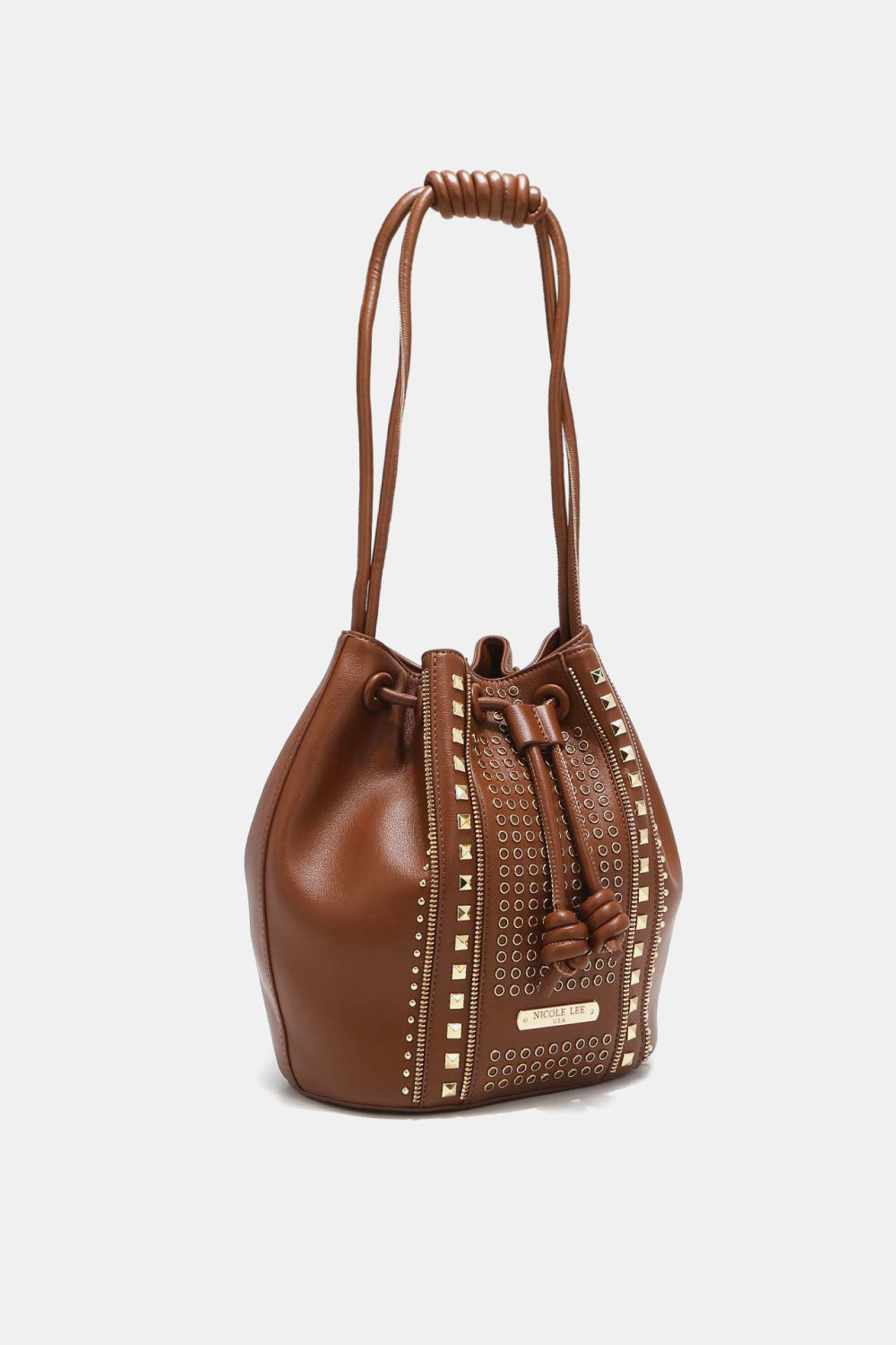 nicole lee usa amy studded bucket bag