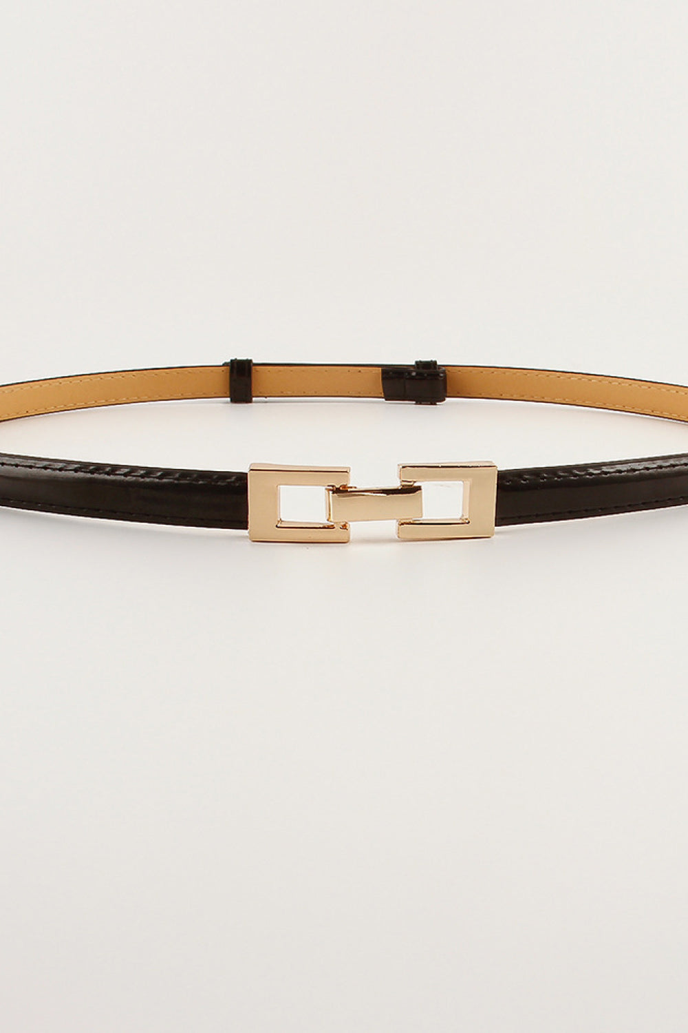 pu skinny belt