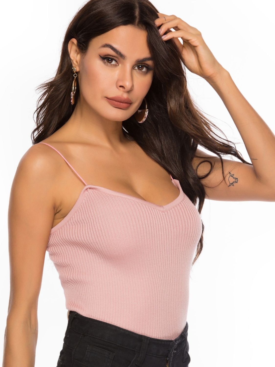 sweetheart neck knit cami