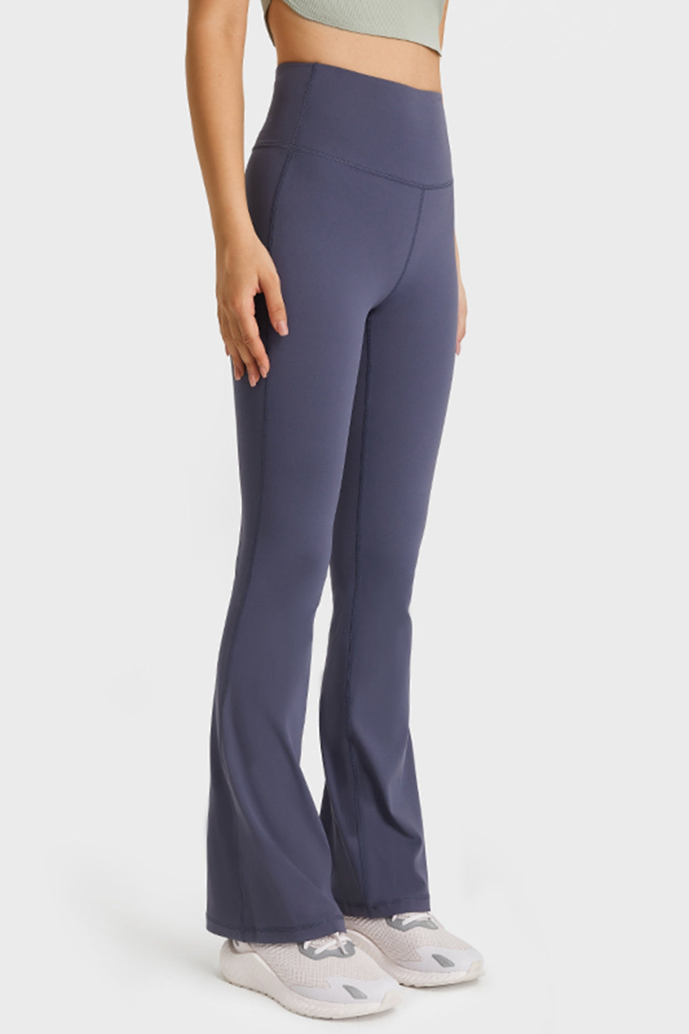 elastic waist flare yoga pants