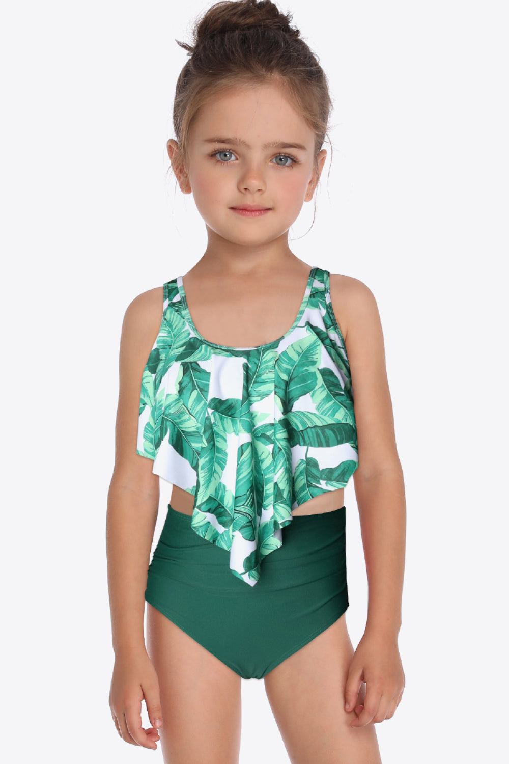 tie back double-strap two-piece swim set