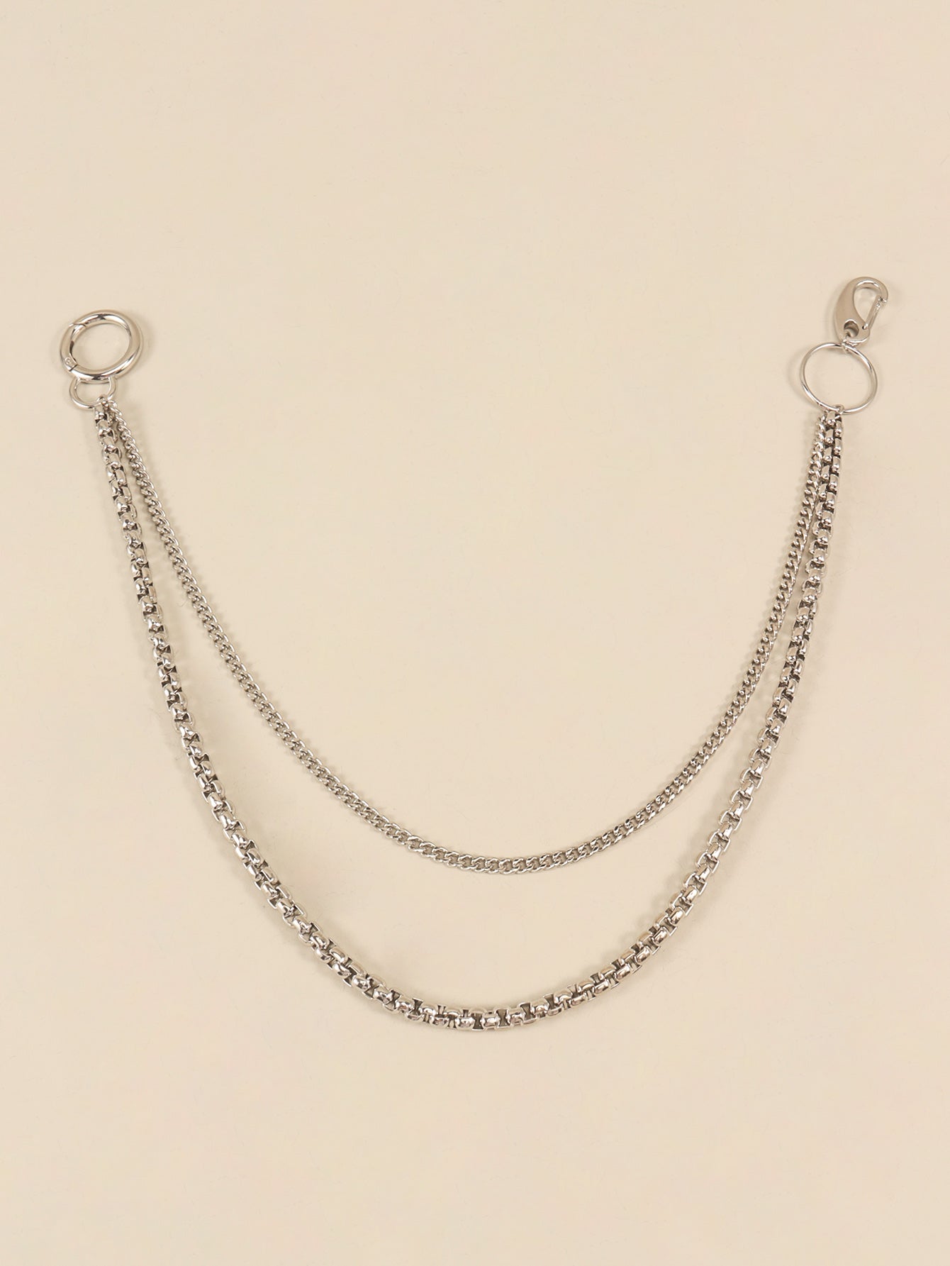 double-layered metal chain belt