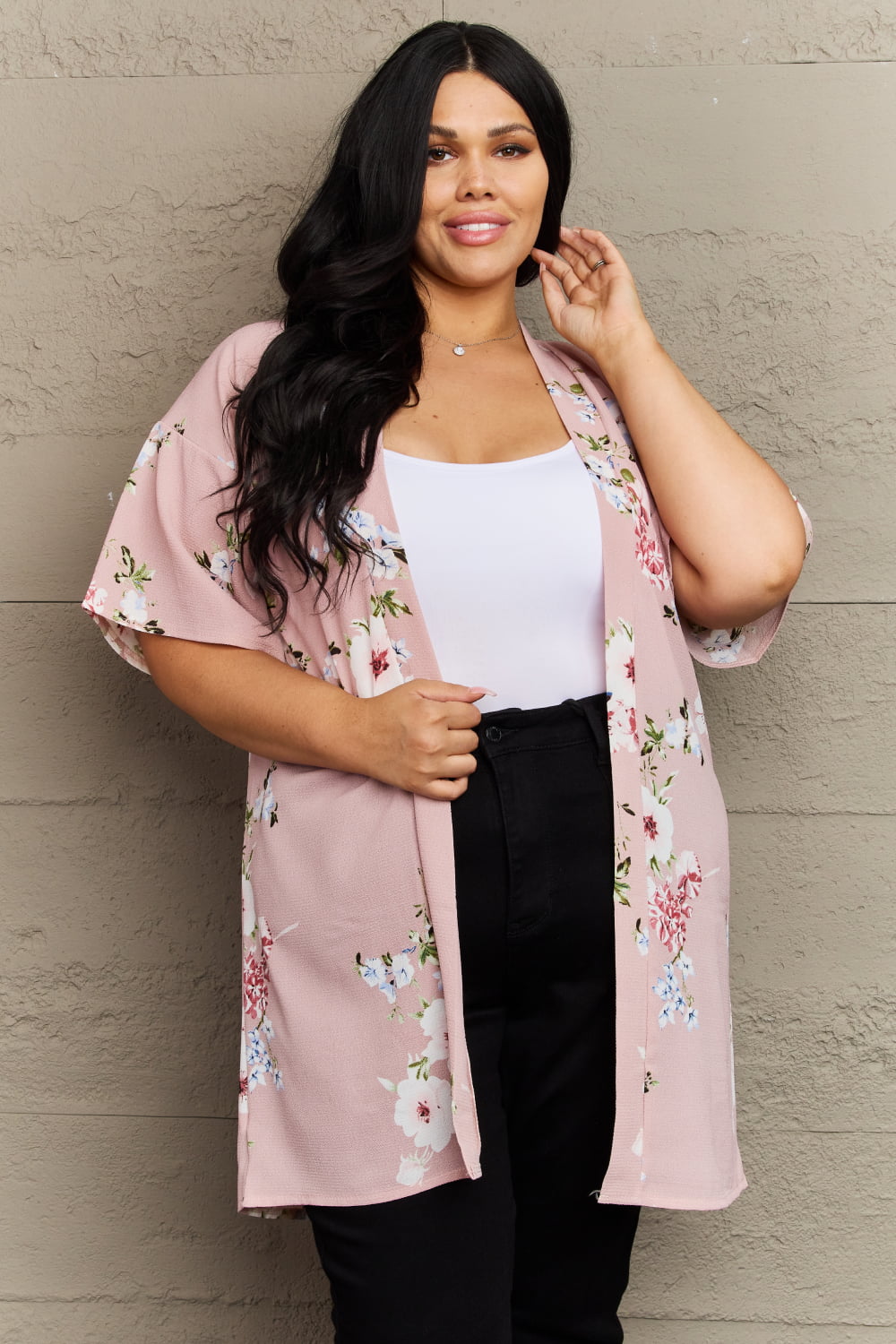 justin taylor aurora rose floral kimono