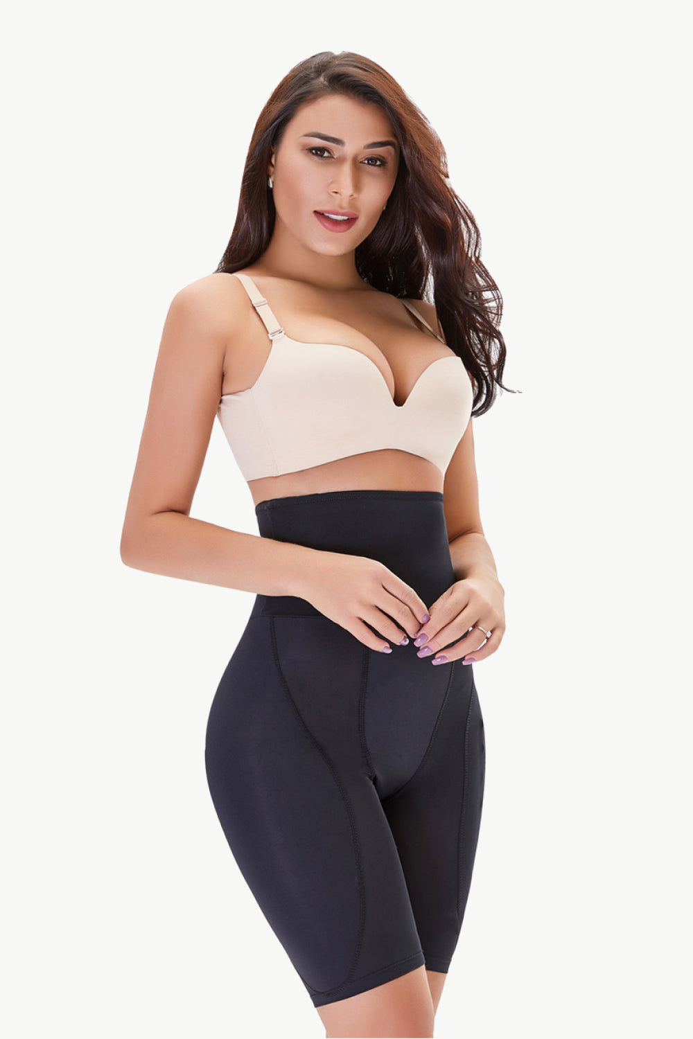 full size high waisted pull-on shaping shorts