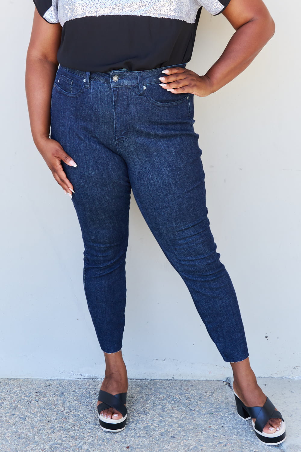 judy blue esme full size tummy control high waist skinny jeans