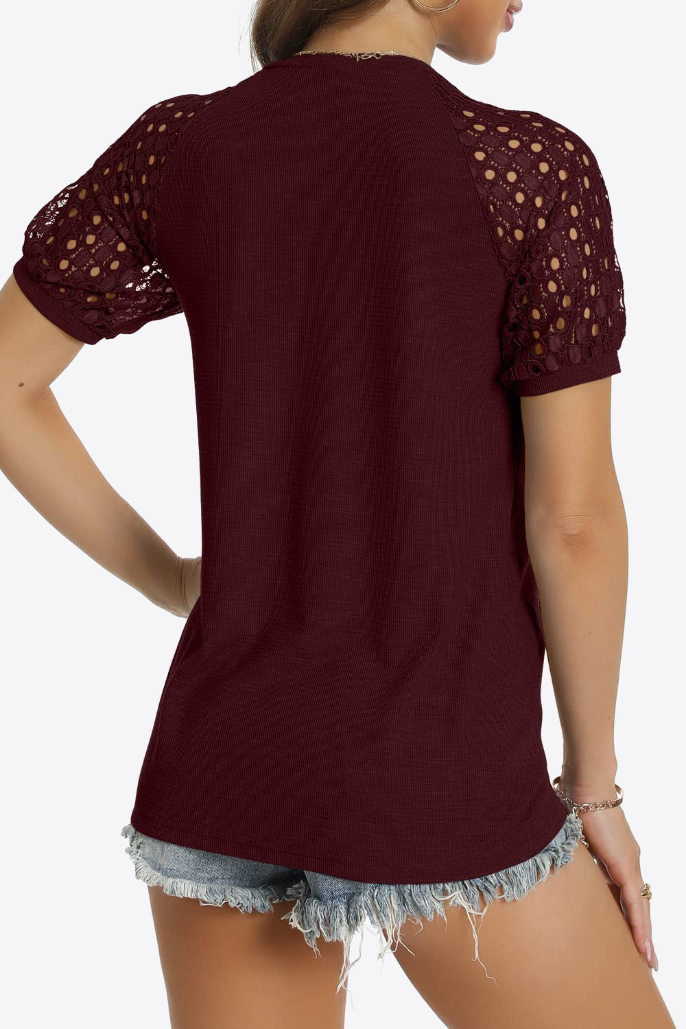 short sleeve v-neck tee