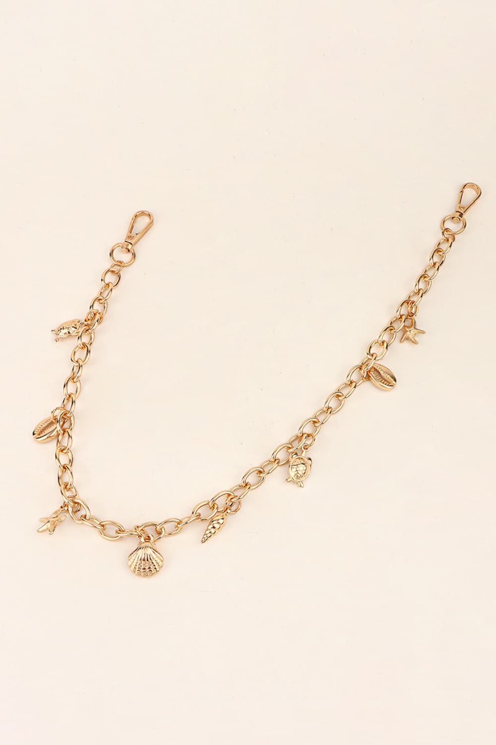 sea element charm iron chain belt