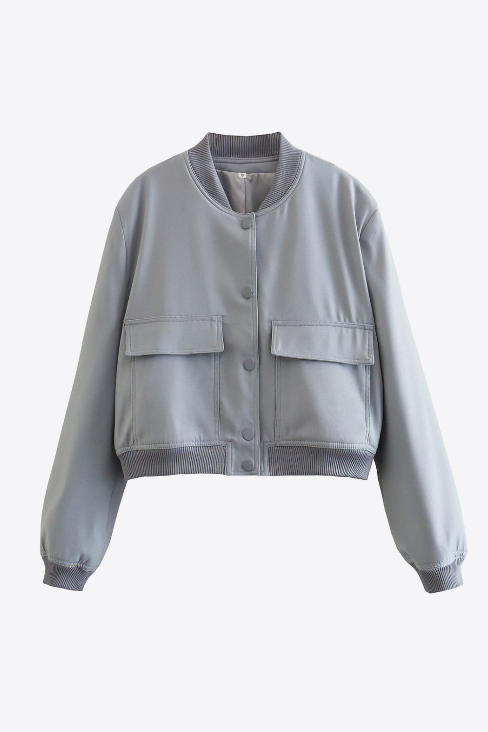 baseball collar jacket with pockets