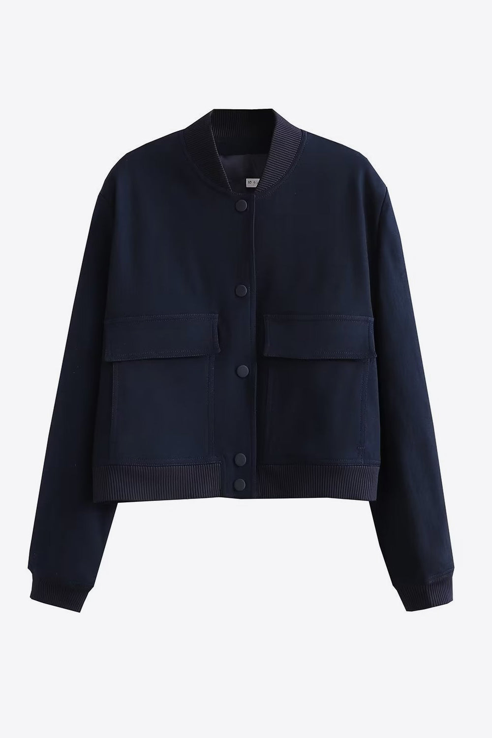 baseball collar jacket with pockets