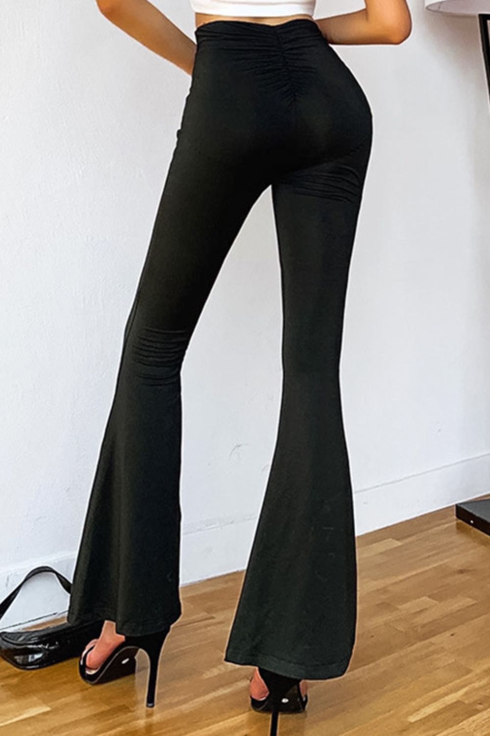 high rise flared pants