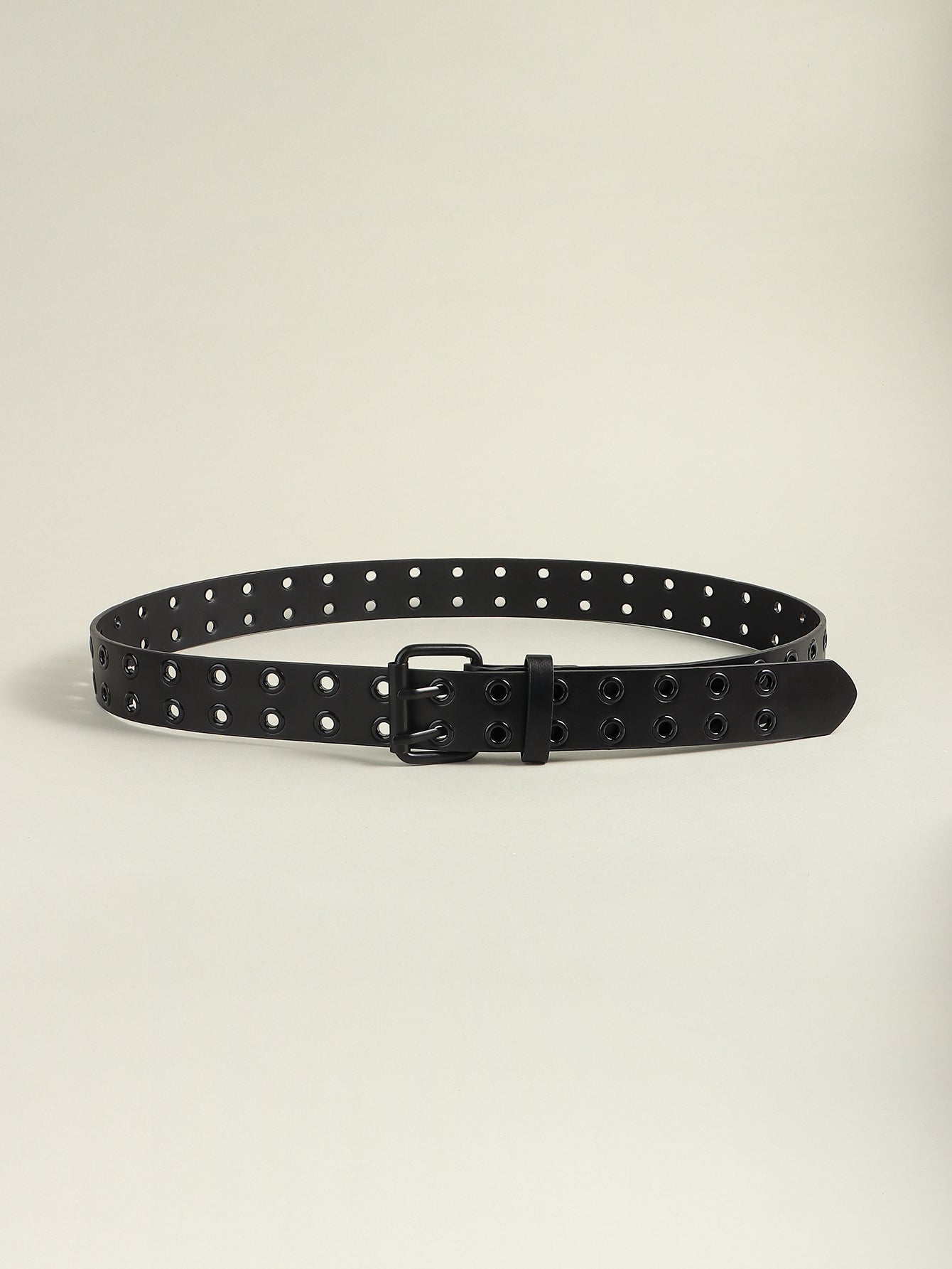 grommet pu leather belt