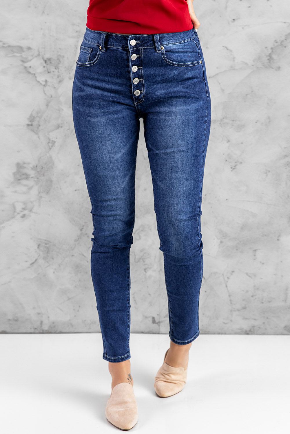 baeful what you want button fly pocket jeans