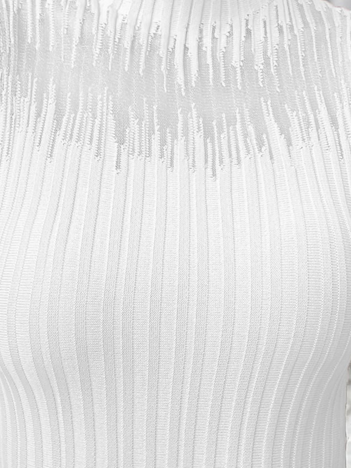 mock neck ribbed knit tank