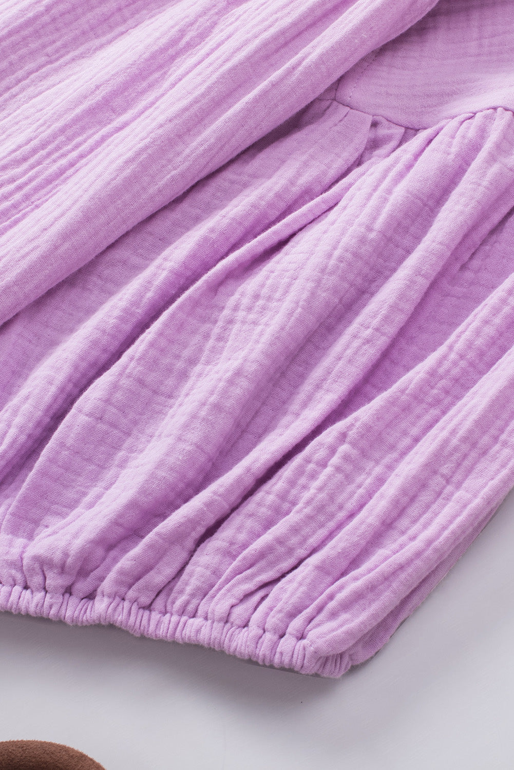 dropped shoulder v-neck blouse