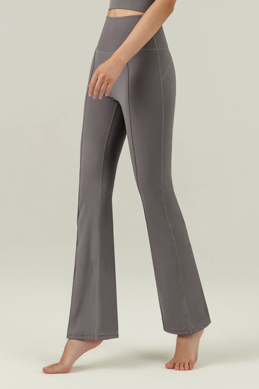 center seam sports flare pants