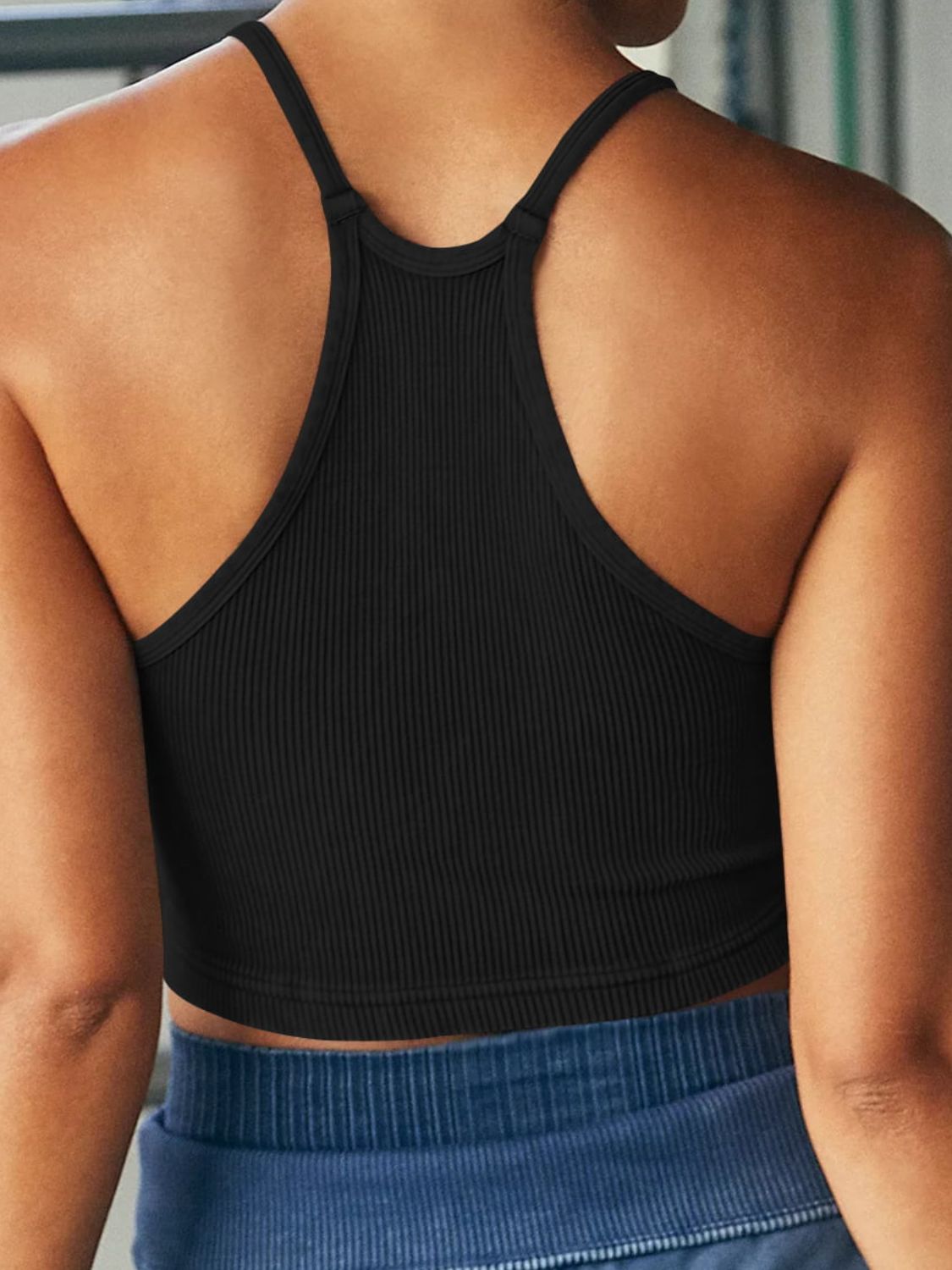 ribbed racerback cropped cami