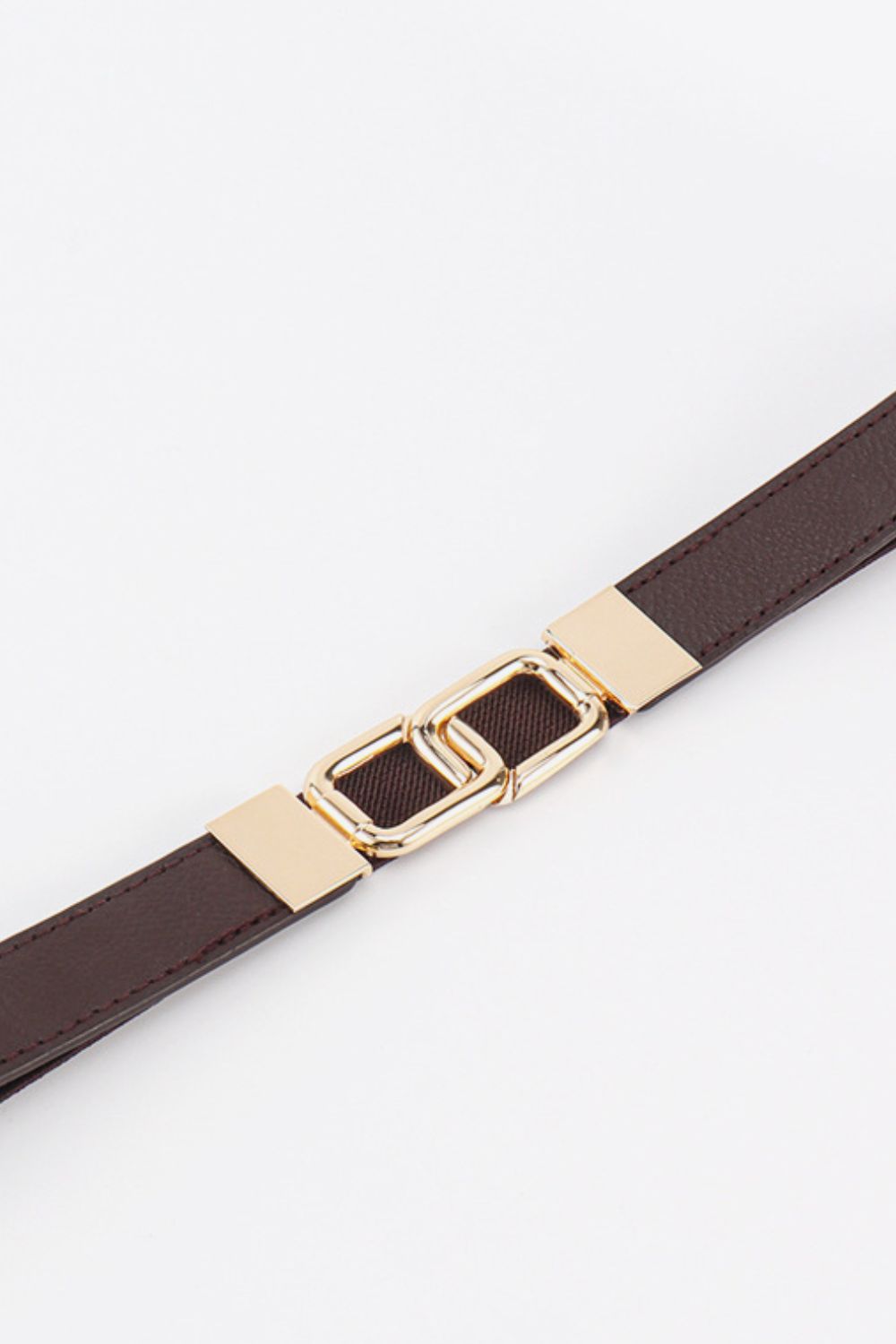 geometric double buckle elastic belt