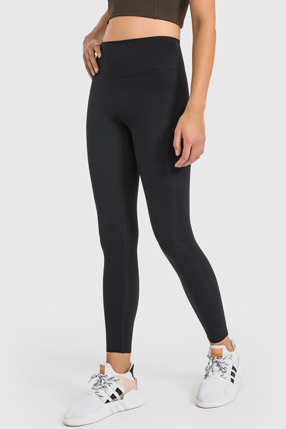 high waist ankle-length yoga leggings