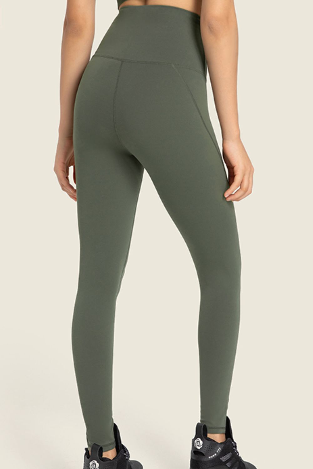 seamless high-rise wide waistband yoga leggings