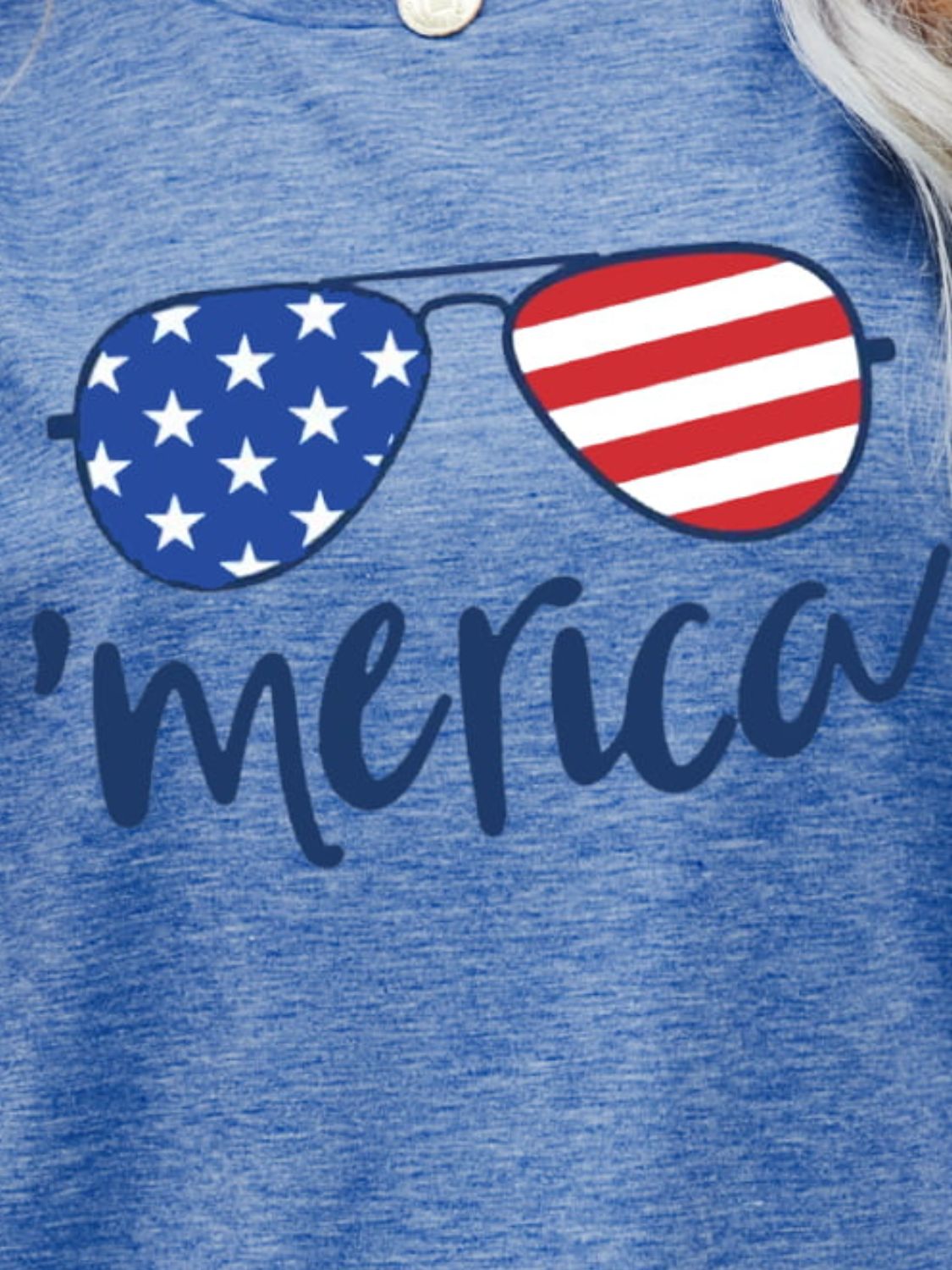 us flag glasses graphic tee