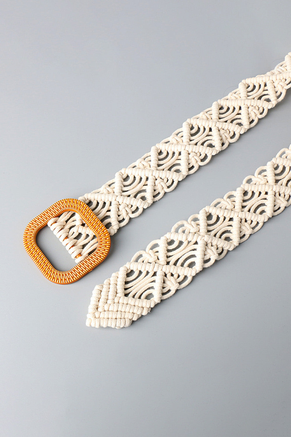 wide braid belt with resin buckle