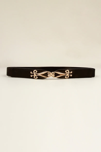 Alloy Buckle Elastic Belt