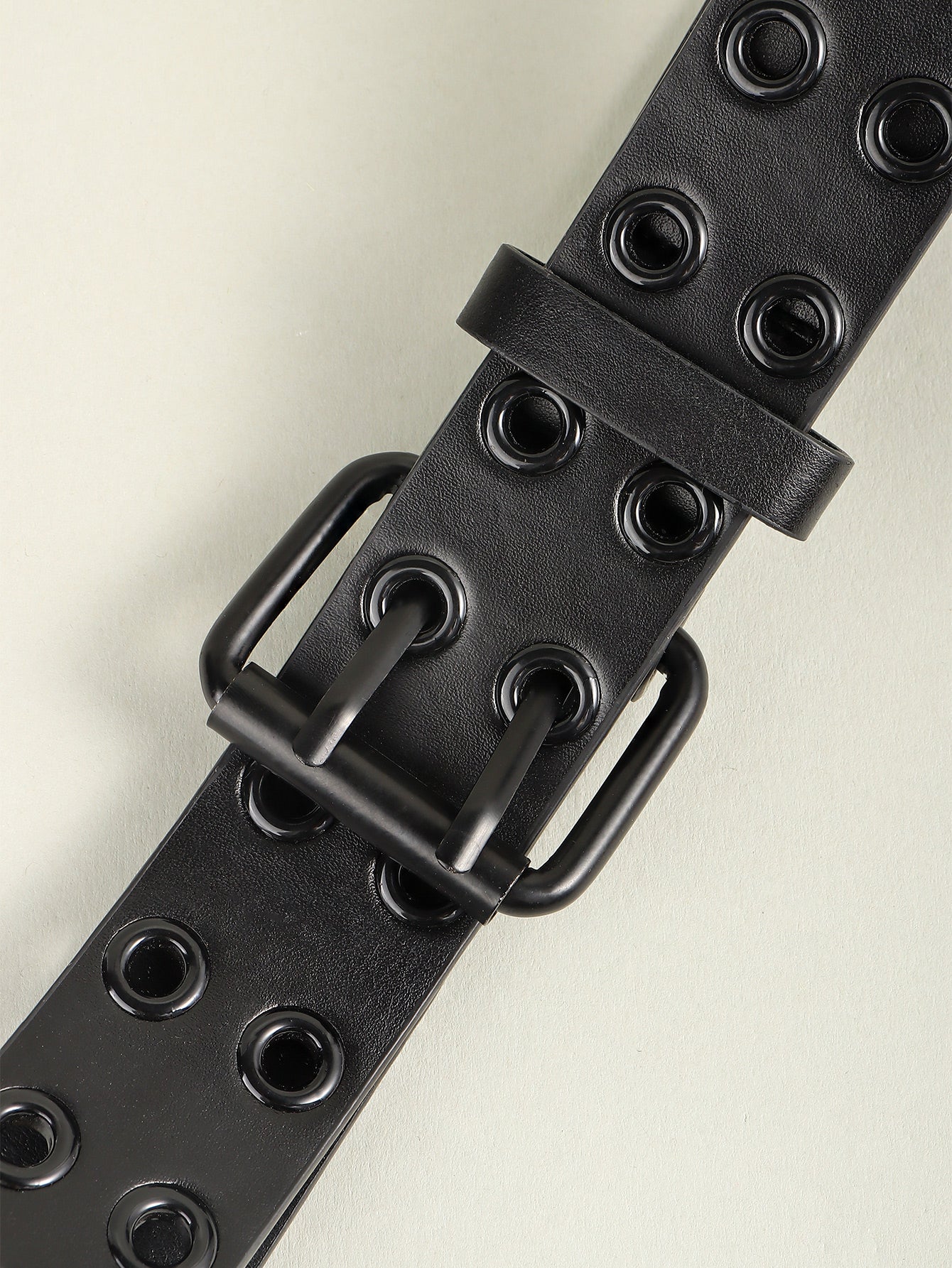 grommet pu leather belt