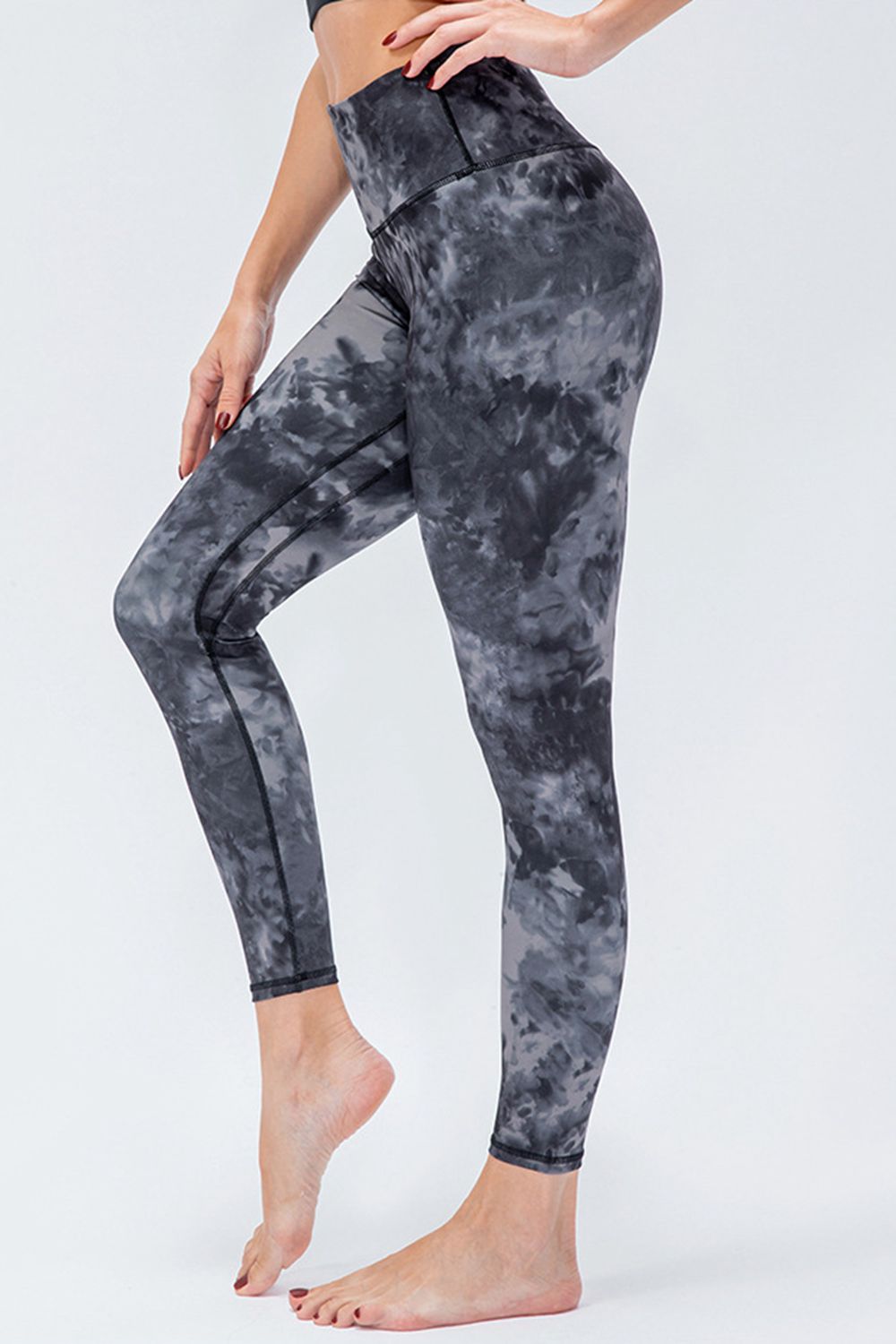 wide waistband slim fit active leggings