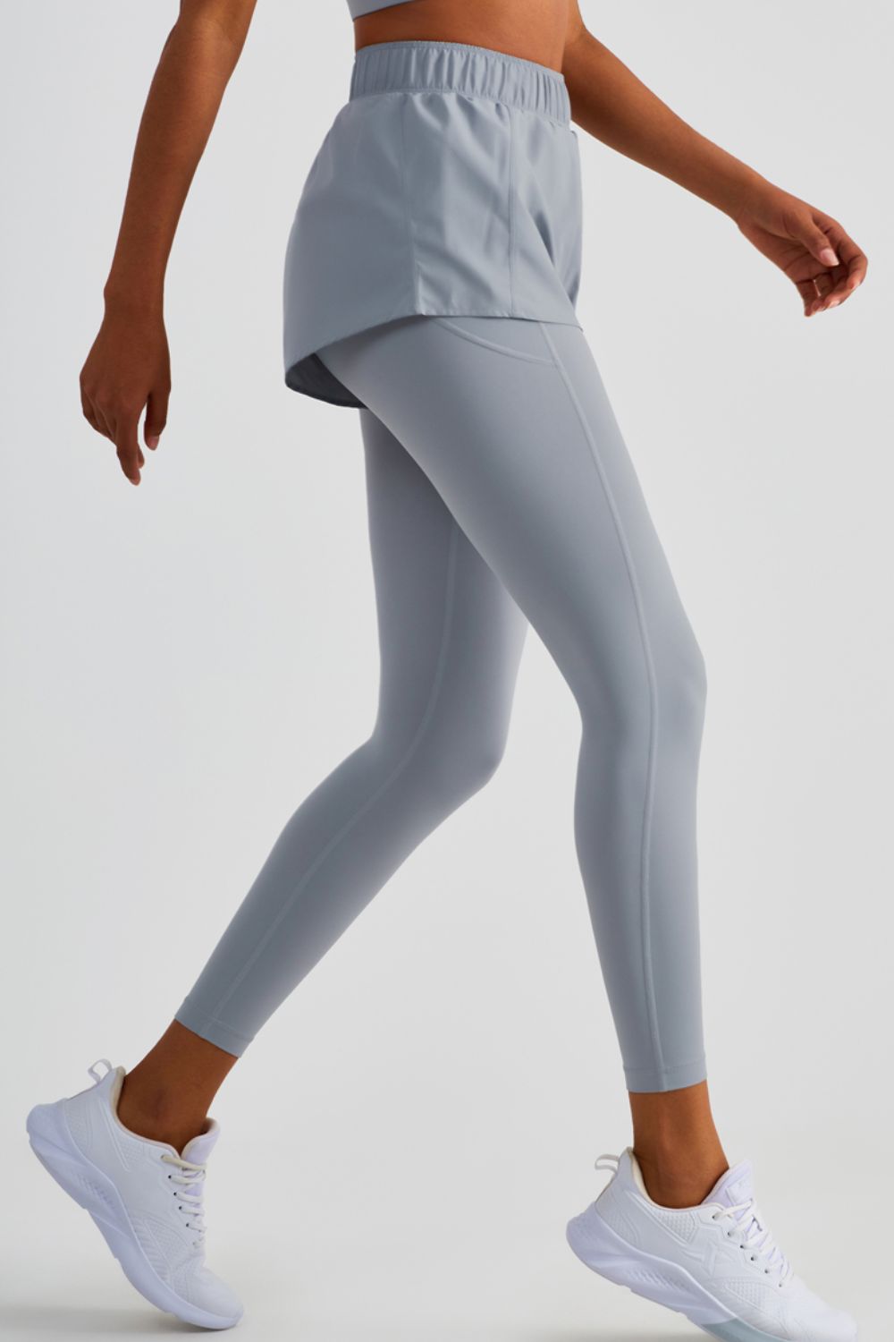 elastic waist sports leggings