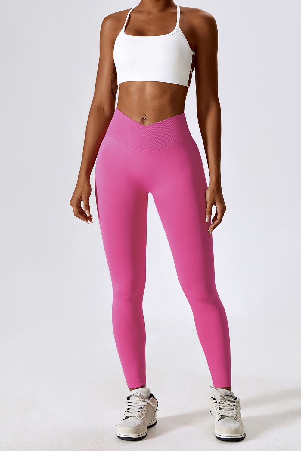 slim fit wide waistband sports leggings