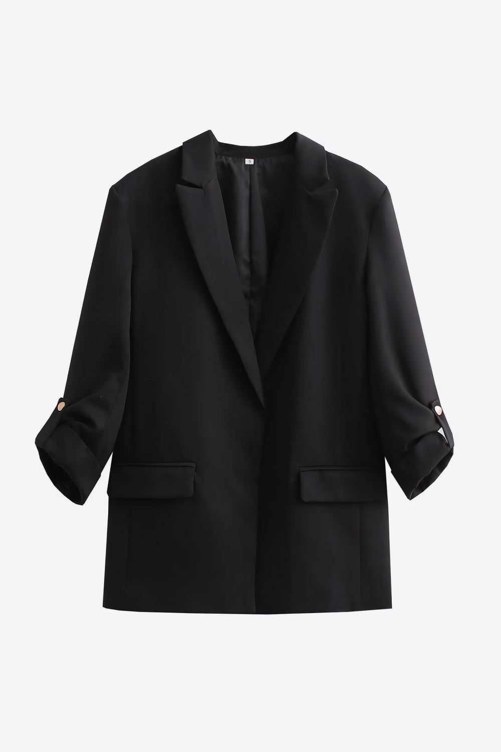 lapel collar longline blazer