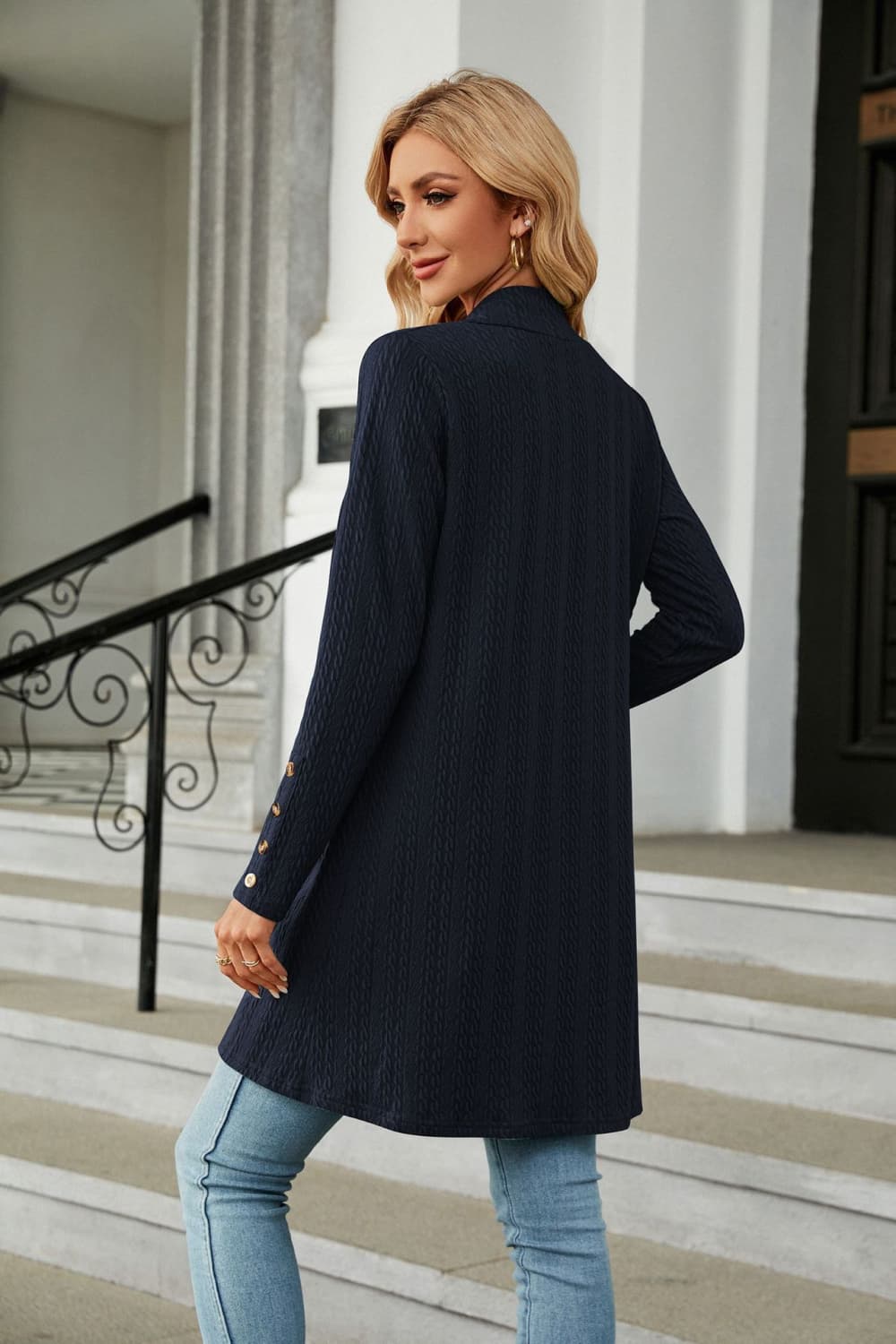 long sleeve open front cardigan