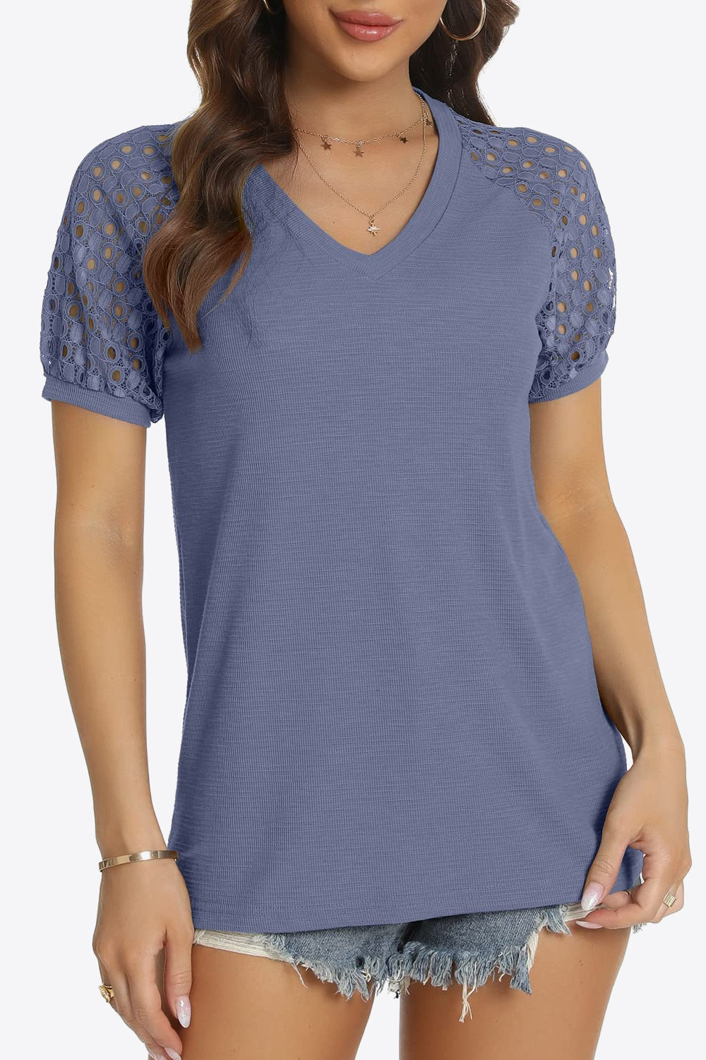 short sleeve v-neck tee