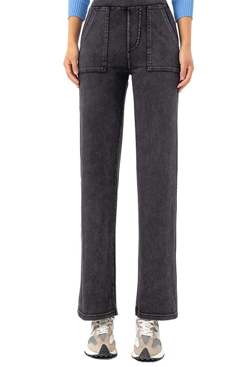 pocketed long jeans