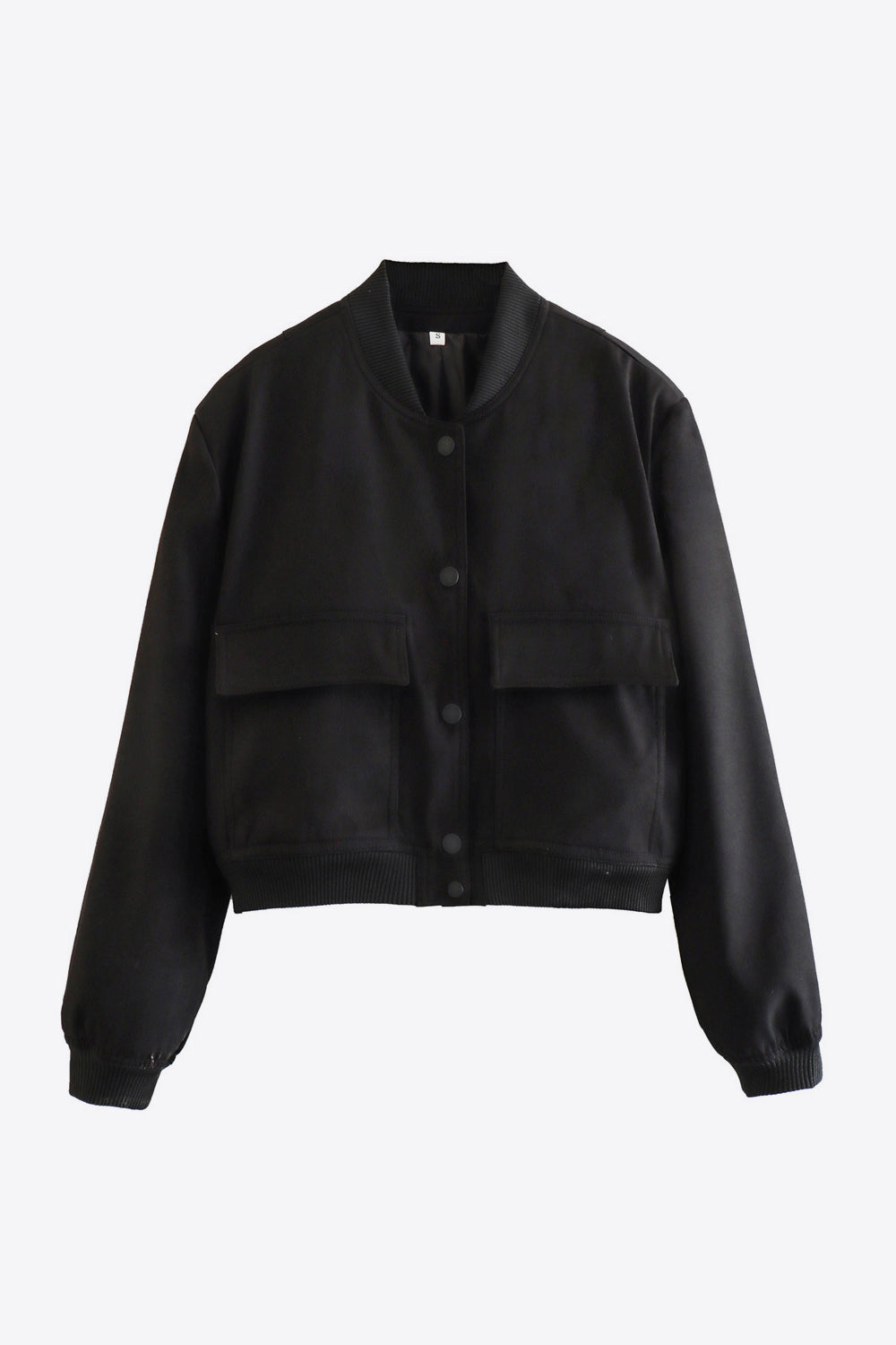 baseball collar jacket with pockets