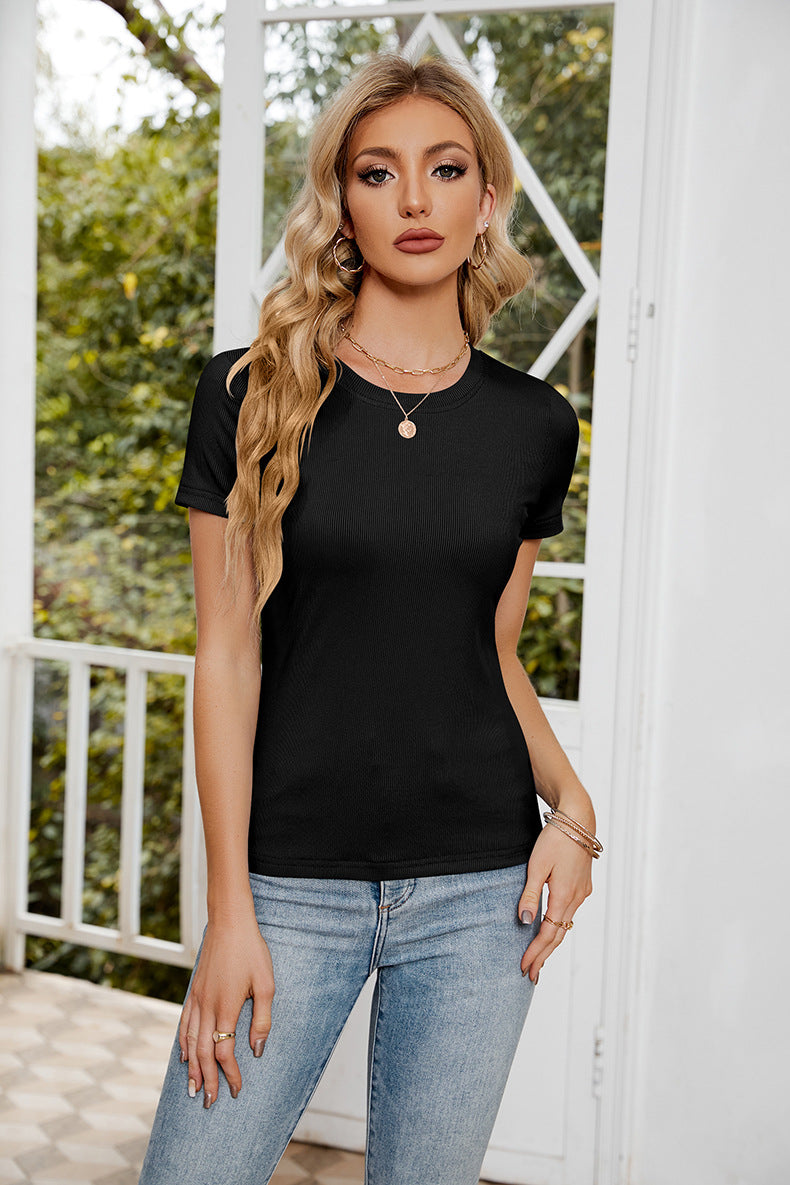 short sleeve round neck tee