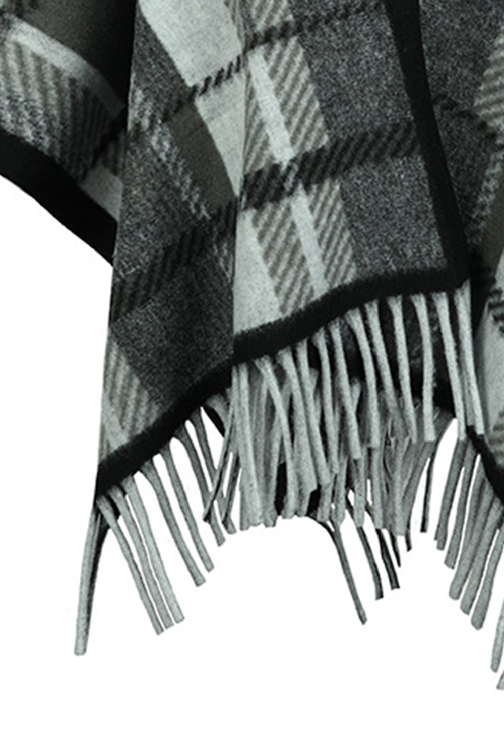 cloak sleeve fringe detail poncho