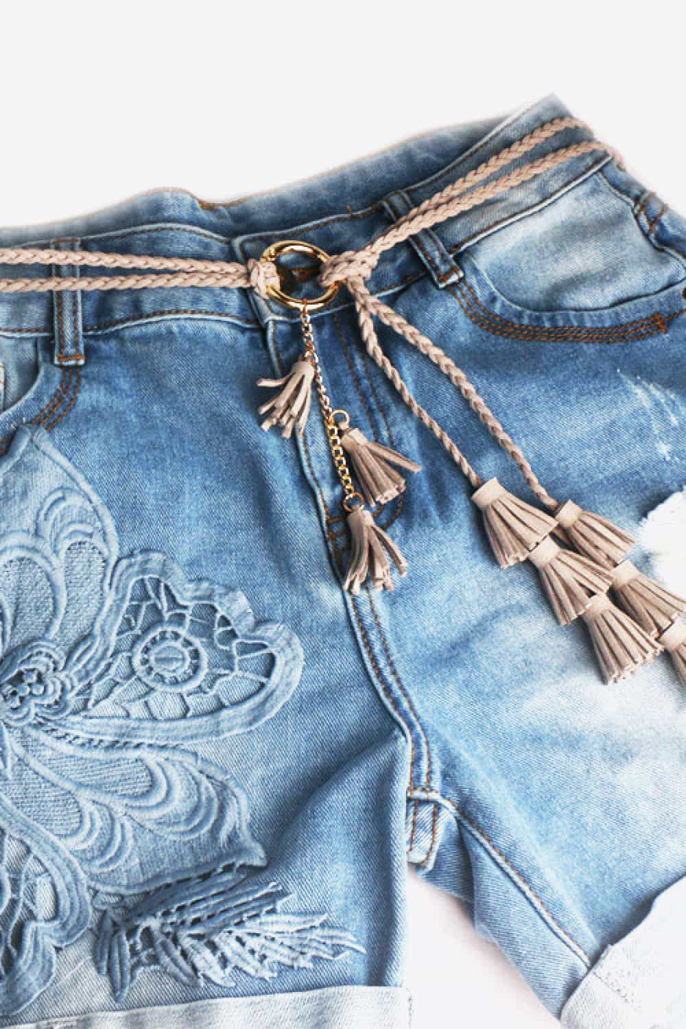 braid belt with tassels