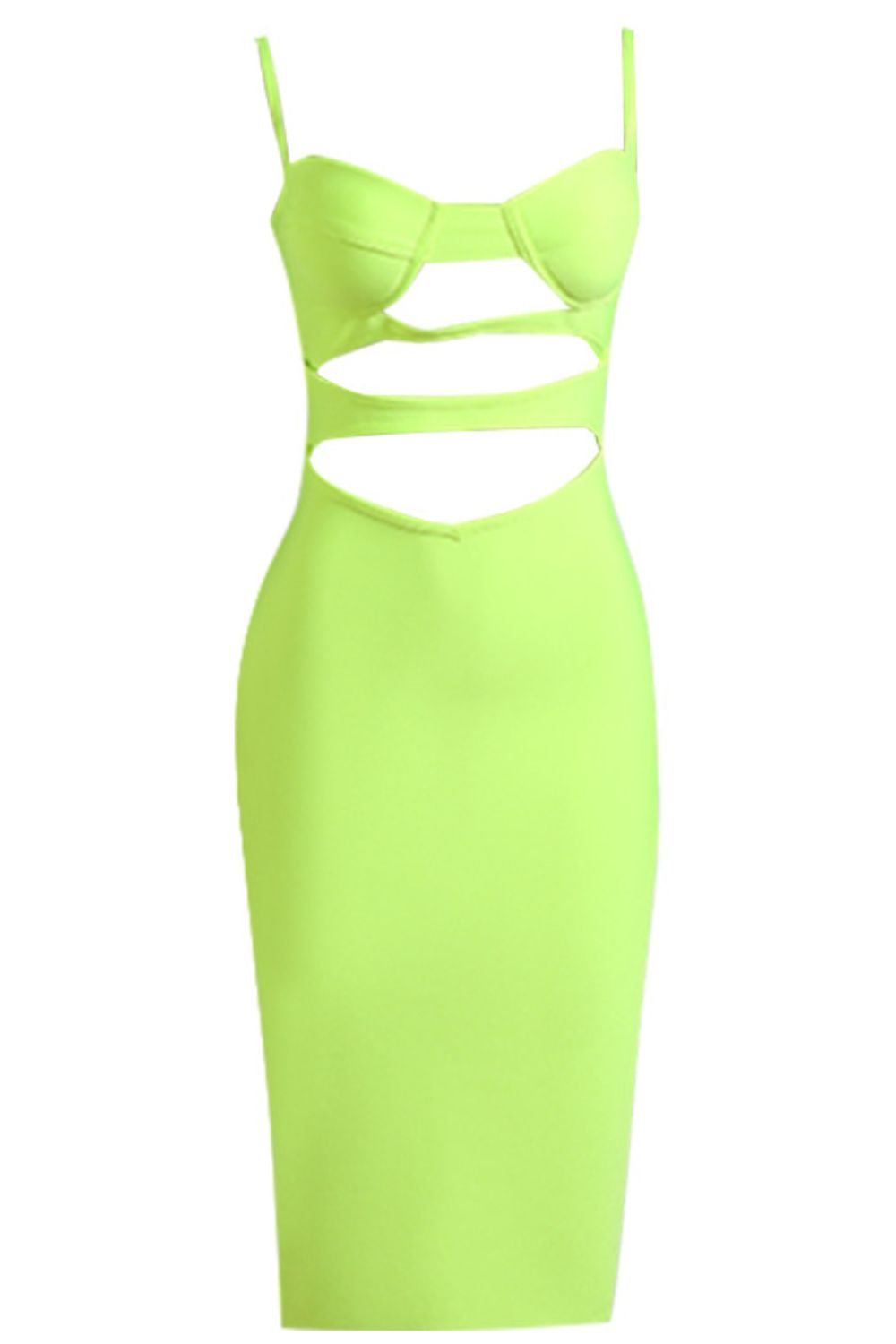 cutout spaghetti strap bodycon dress