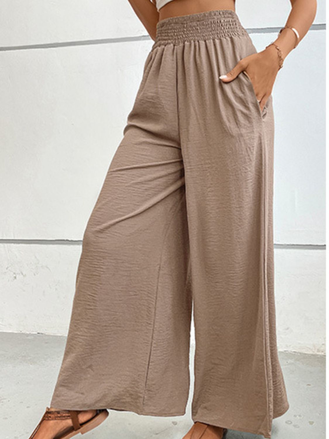 wide waistband relax fit long pants