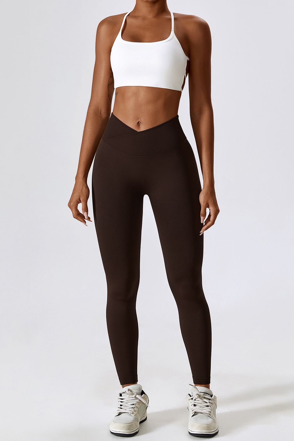 slim fit wide waistband sports leggings