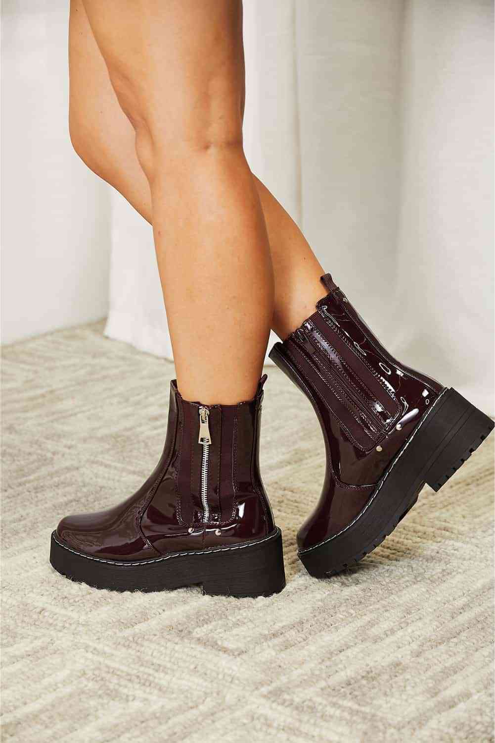 forever link side zip platform boots