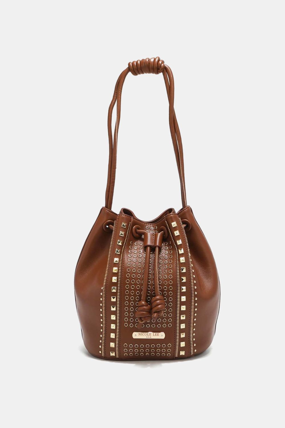 nicole lee usa amy studded bucket bag