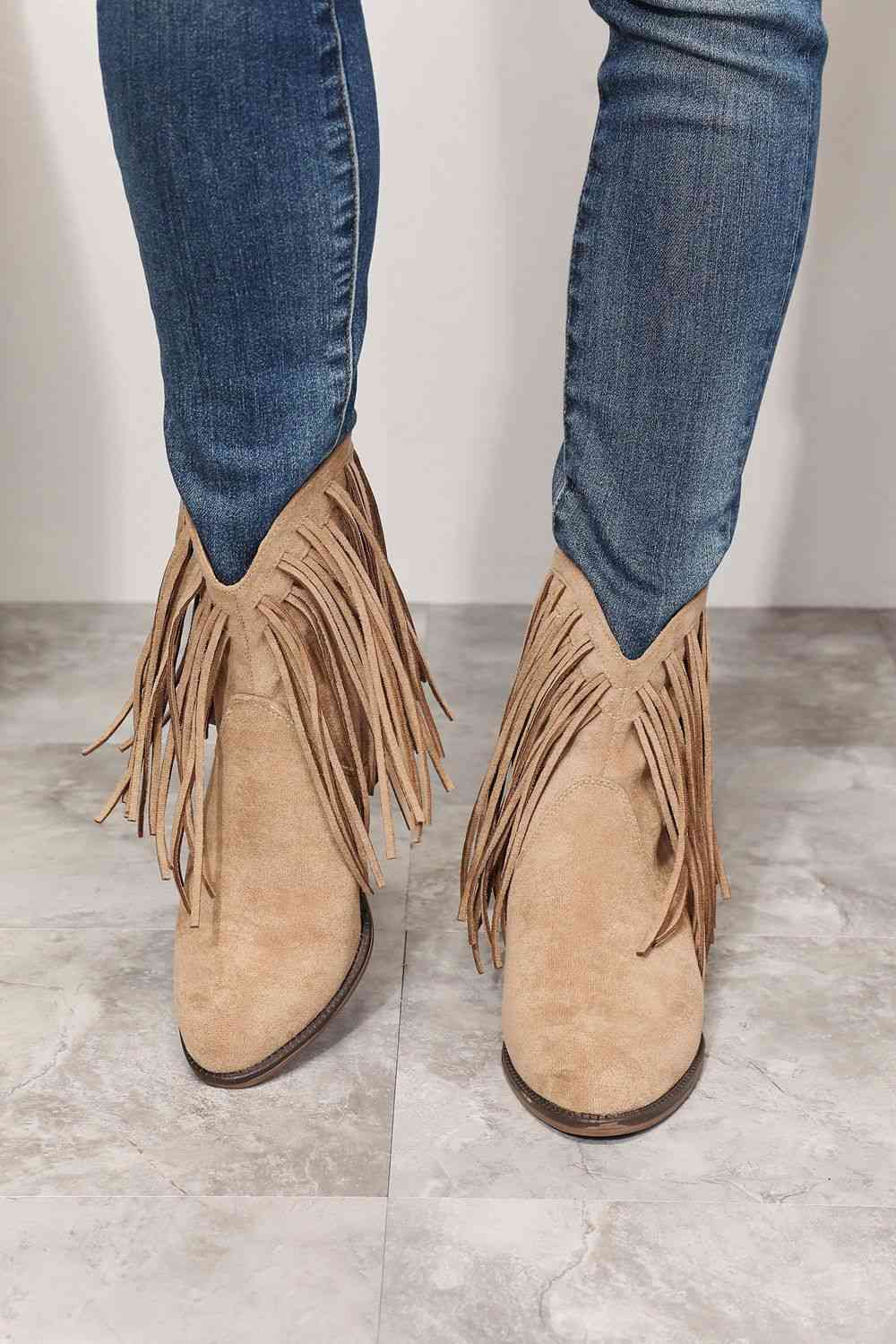 legend women's fringe cowboy western ankle boots