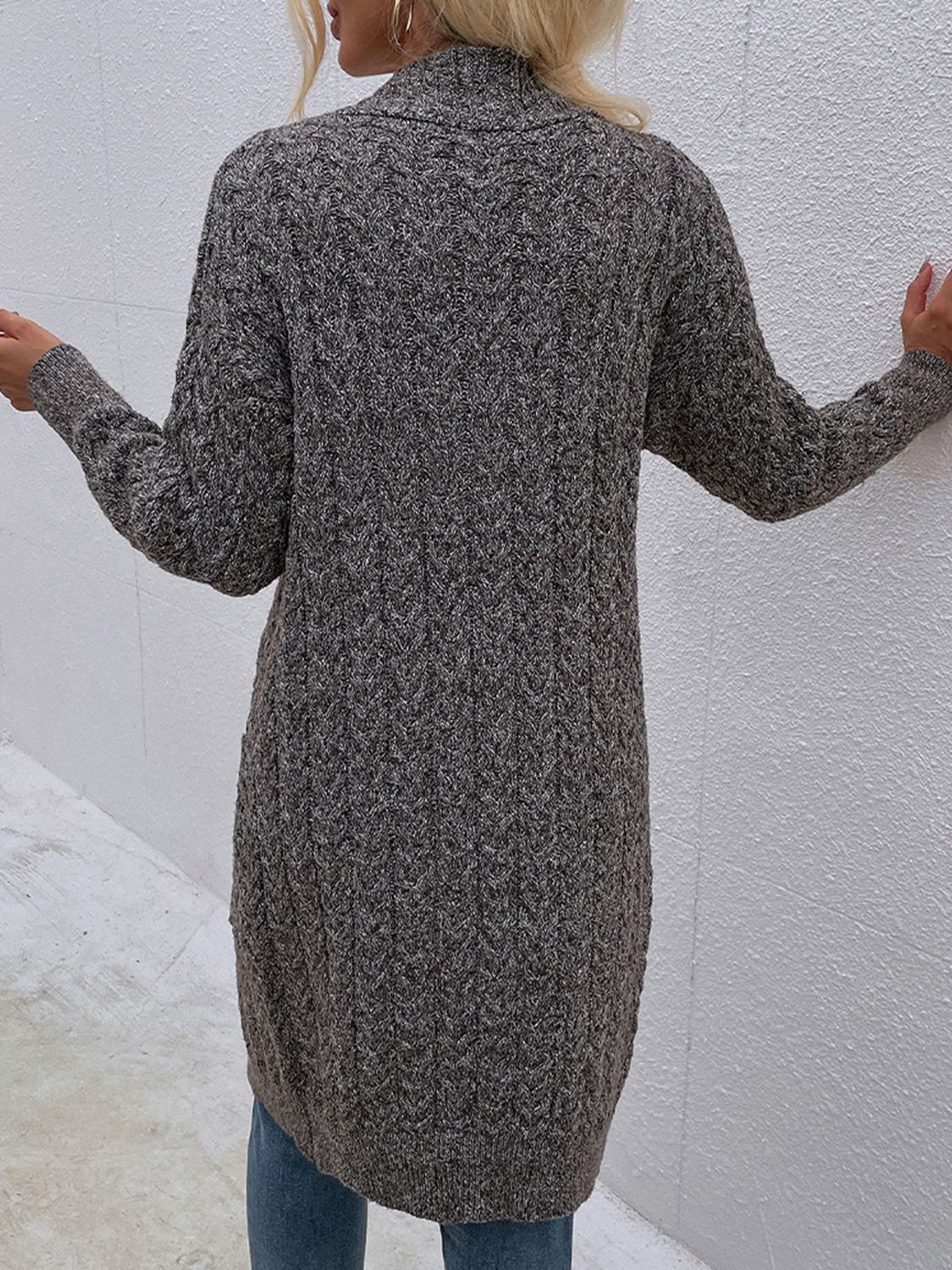 button down longline cardigan with pockets