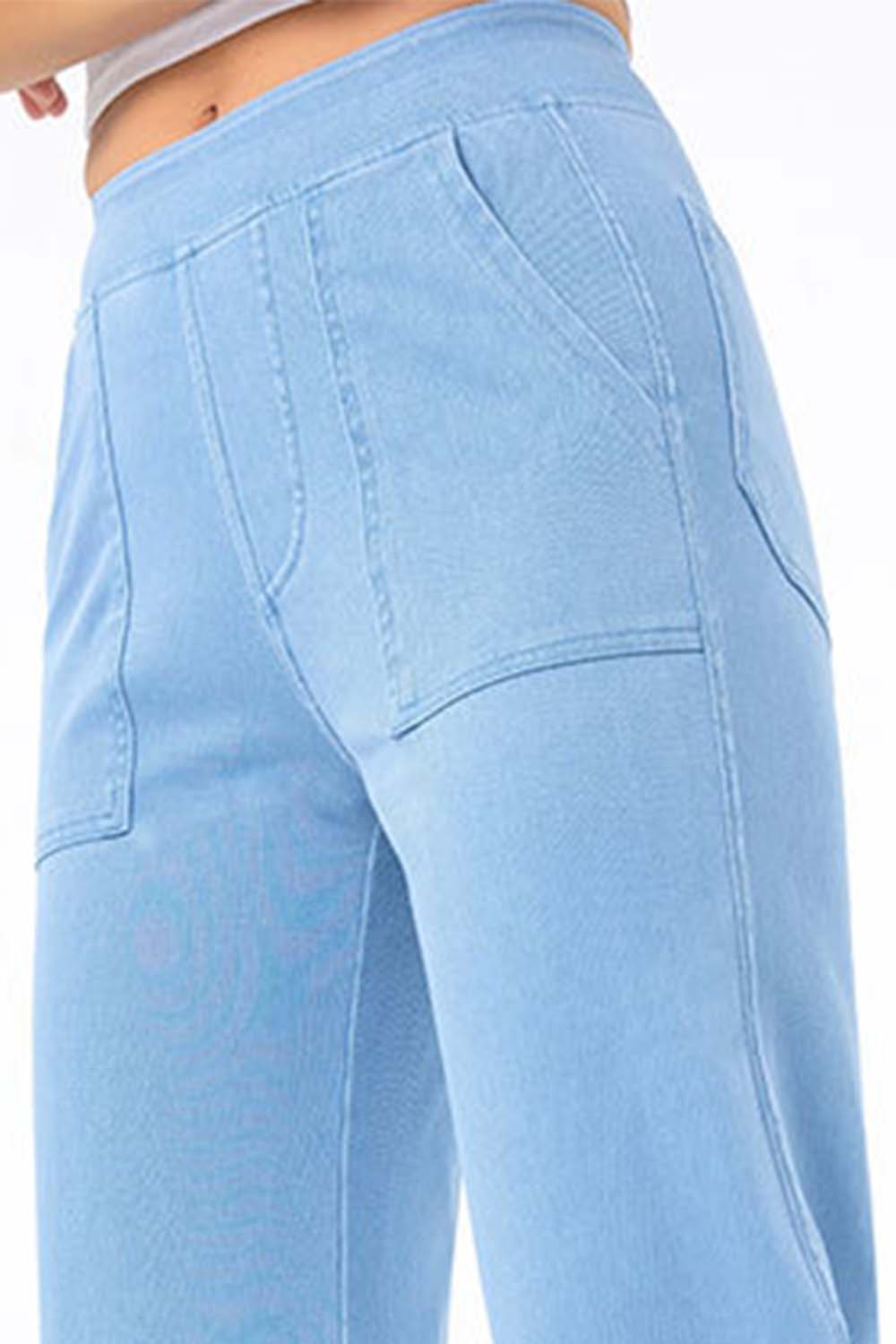 pocketed long jeans
