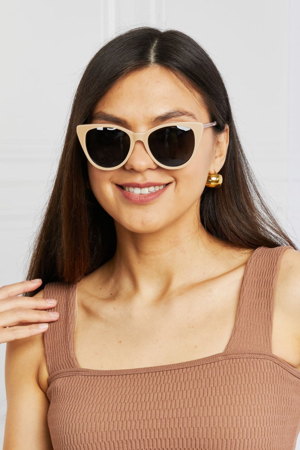 cat-eye acetate frame sunglasses